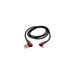Picture of Mobile Spec MB06117 3 ft. Right Angle Micro USB Cable  Red &amp; Black 