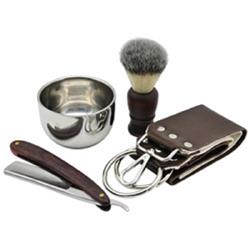 Picture of Union Razors SG1 3 in. Shaving Gift Set  Wood - 4 Piece