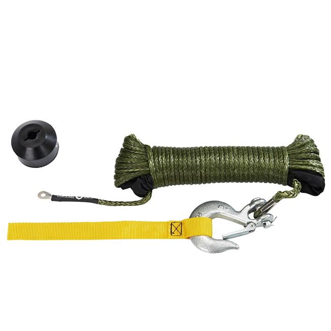 50 ft. x 0.1875 in. Synthetic Winch Rope Kit with Snap Hook & Rubber Stopper