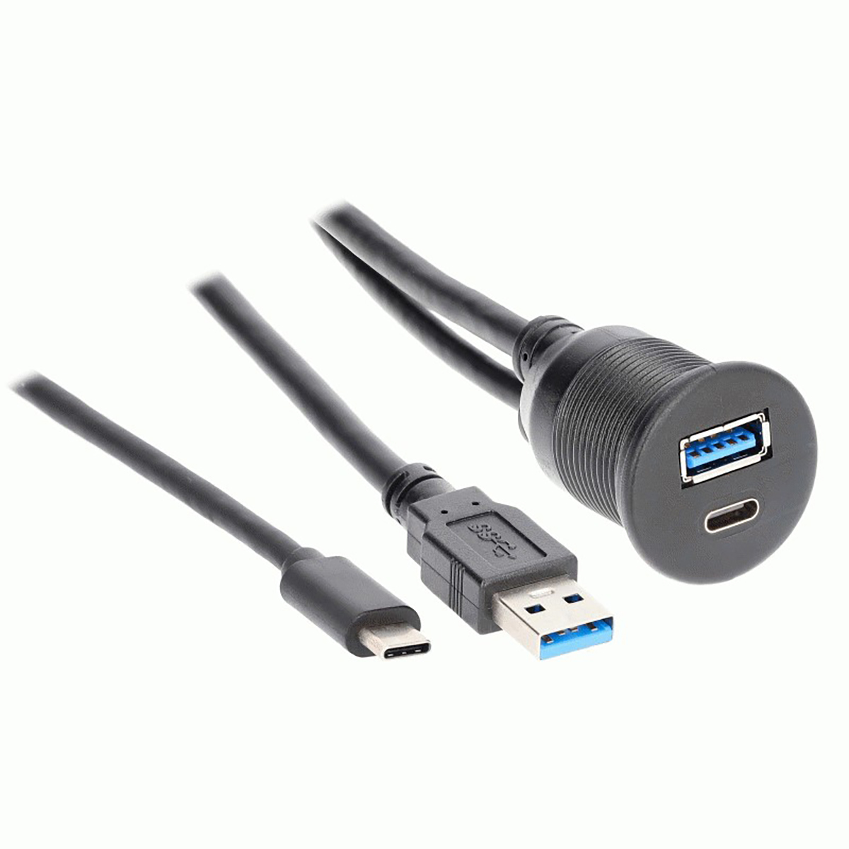 1 m USB Plus USB-C Charger Data Flush Mount