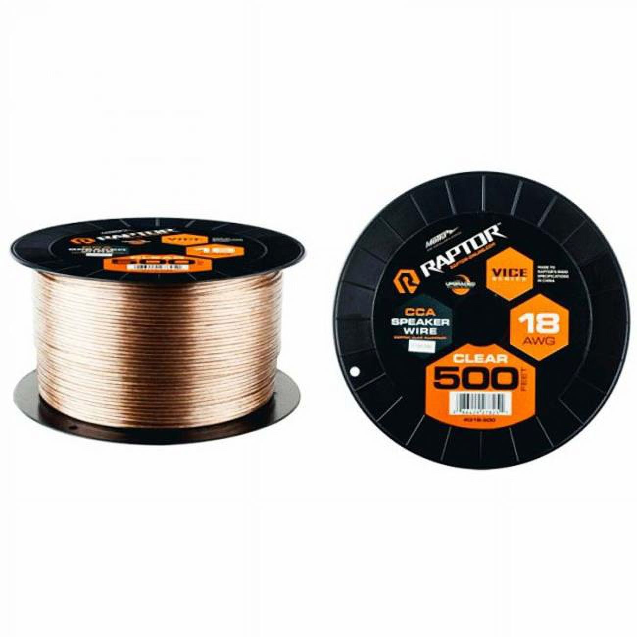 Picture of Raptor RSW18500M 500 ft. 18GA Clear Vice Series Speaker Wire&#44; Copper & Silver