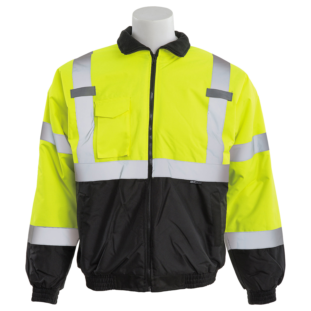 Hi-Vis Jacket, 300D Oxford Polyester with PU Coating, Lining Taffeta and Polyfill, Class 3 2XL
