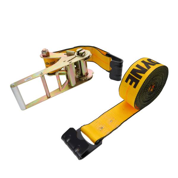 553021BT 3 in. by 30 ft. Flat Hook Ratchet Strap - Yellow
