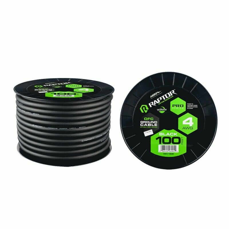 R5BK4100 100 ft. 4 AWG Oxygen Free Copper Pro Series Power Cable, Black