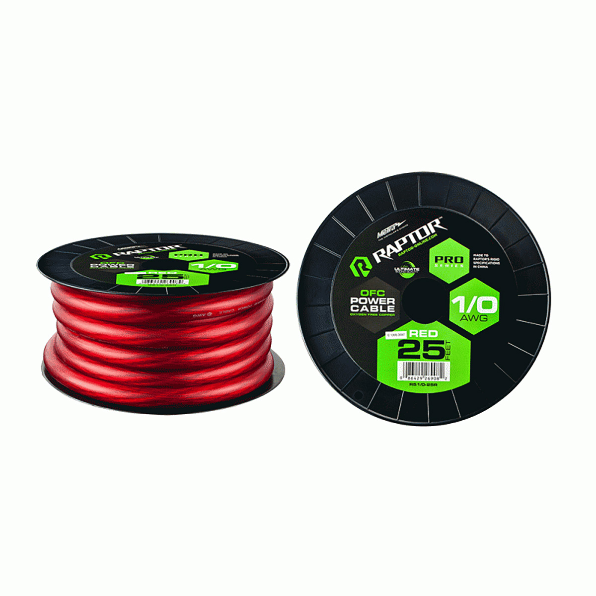 R51025R 25 ft. 1-0 AWG Rd Pro Series Oxygen Free Copper Power Cable