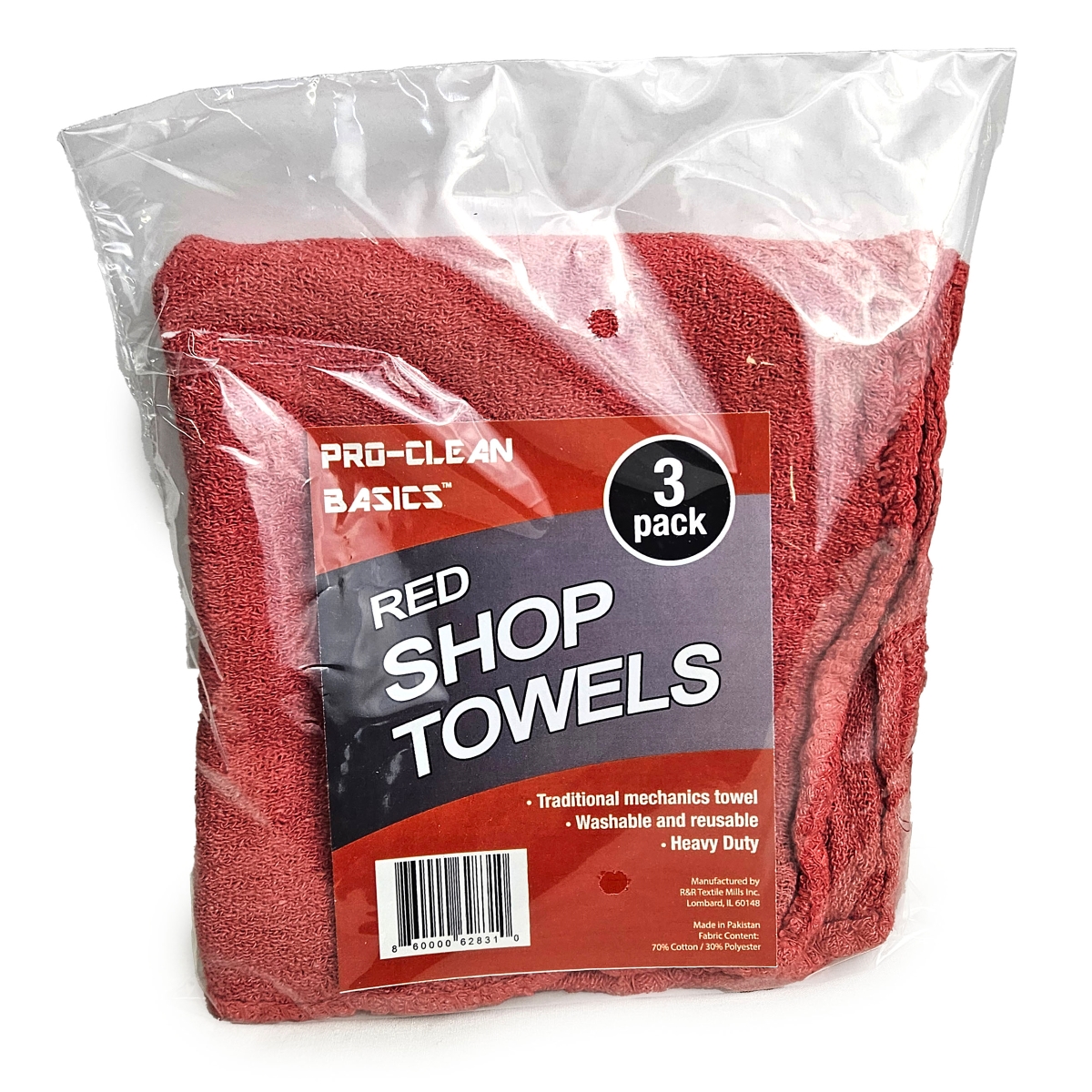 2181203 Shop Towel Red 3pk