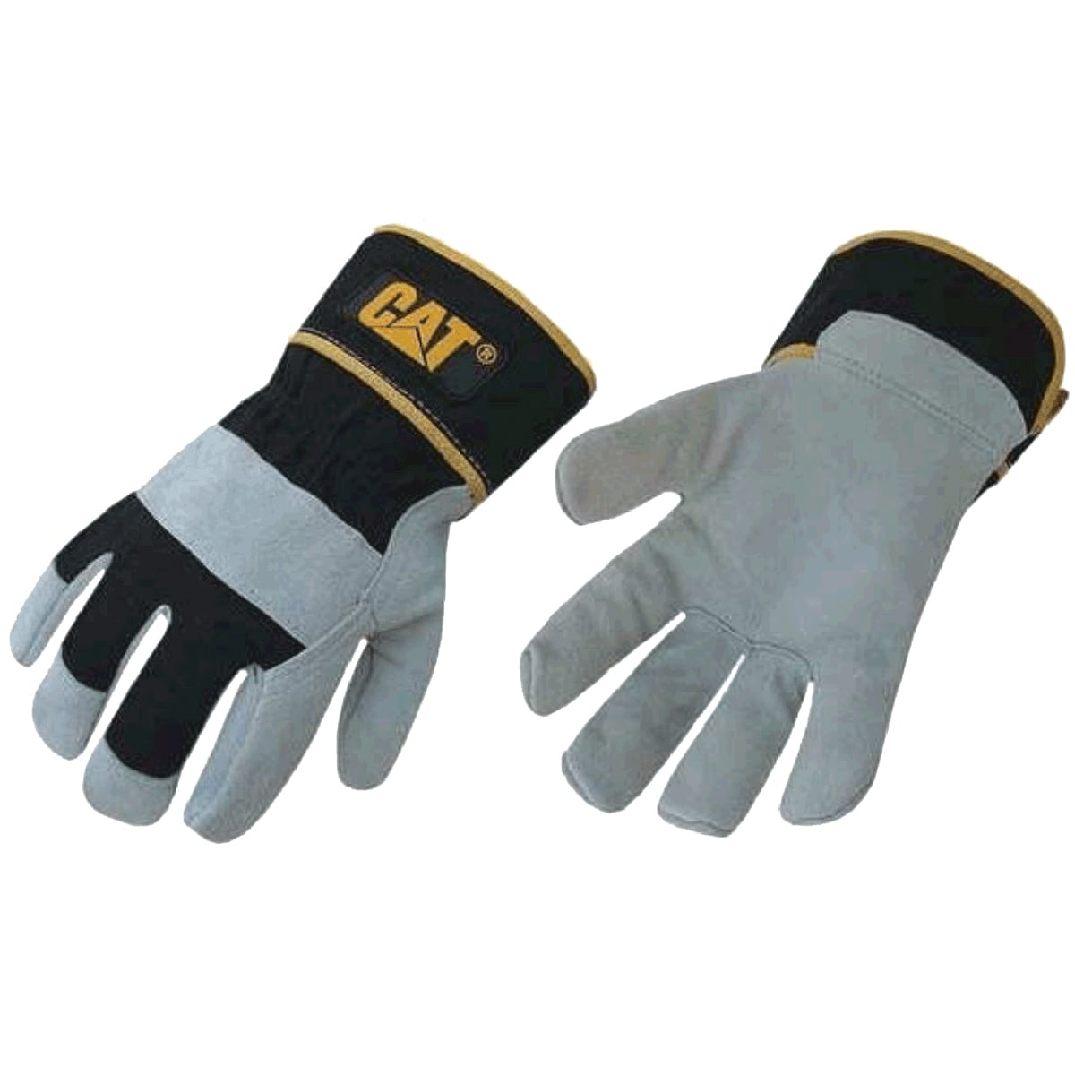 CAT013102L Split Leather Palm Gray Index Finger Gloves