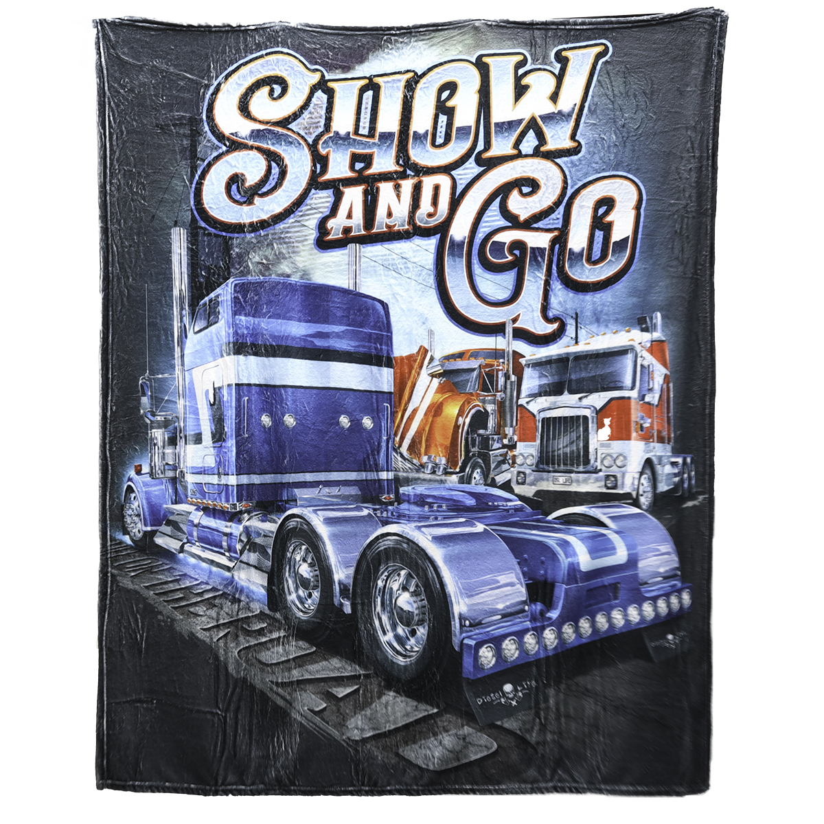 DL01SANDG 50 x 60 in. Truck Throw Soft Fleece Lightweight Blanket with Show & Go Graphic Gift for Men