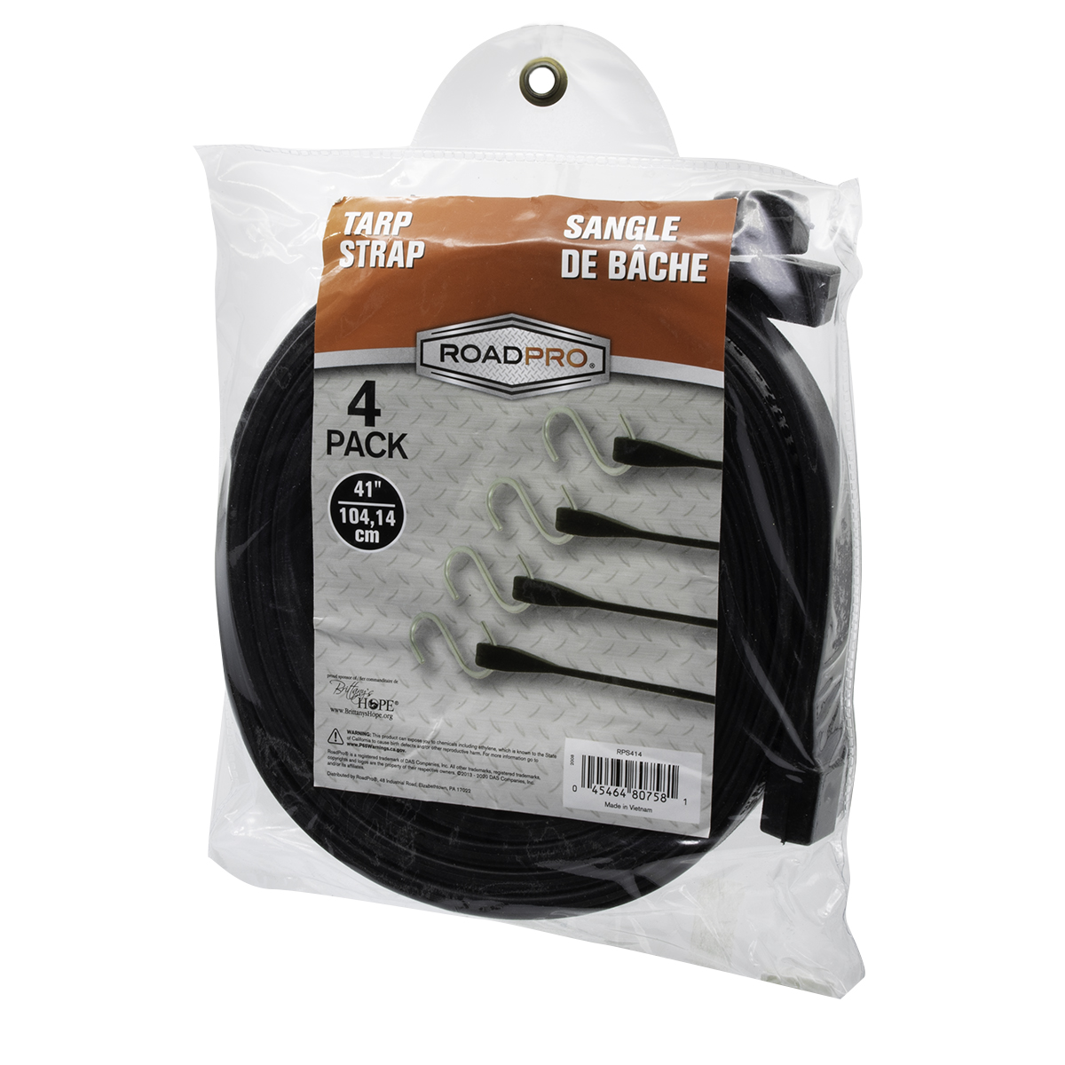 RPS414 PDQ Reg Straps - 41 in. - Pack of 4 - PVC Bag - 8 Count
