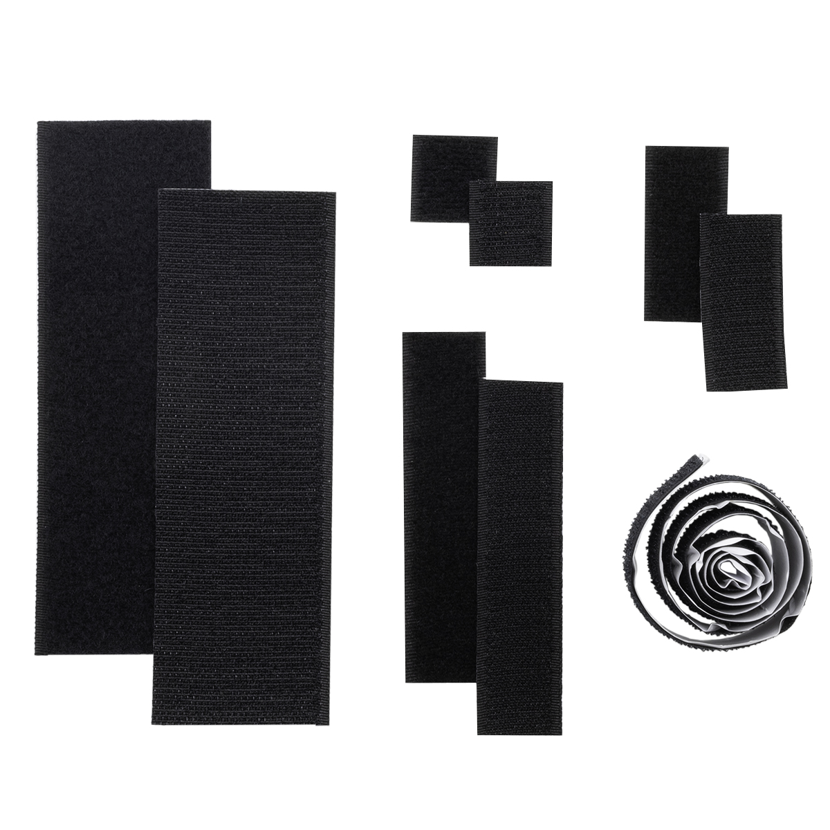 34-Piece Self-Adhesive Hook & Loop Set - Multi-Size - Convenient Variety Pack