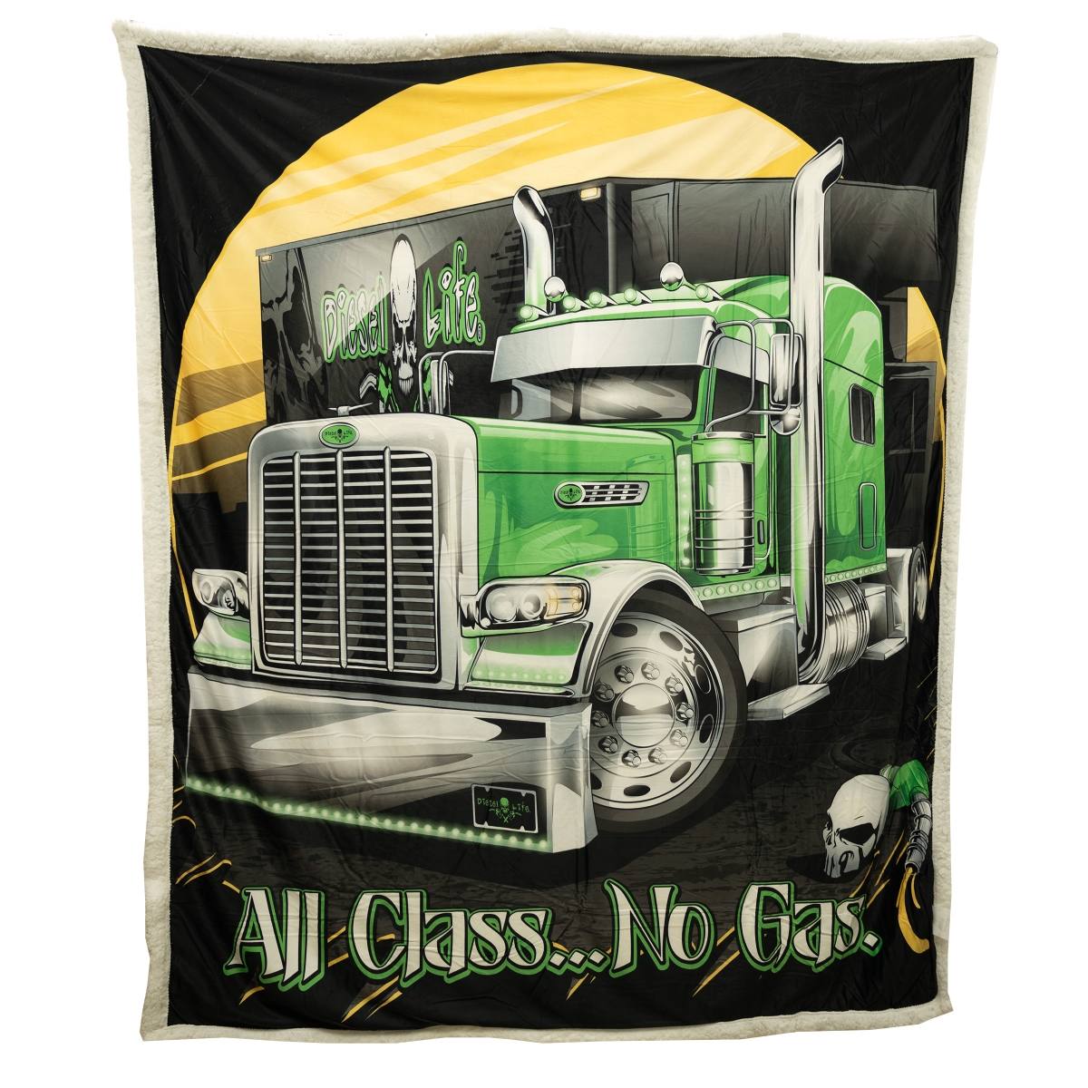 DL02CLASS All Class No Gas Sherpa Throw Blanket - 60 x 70 in.
