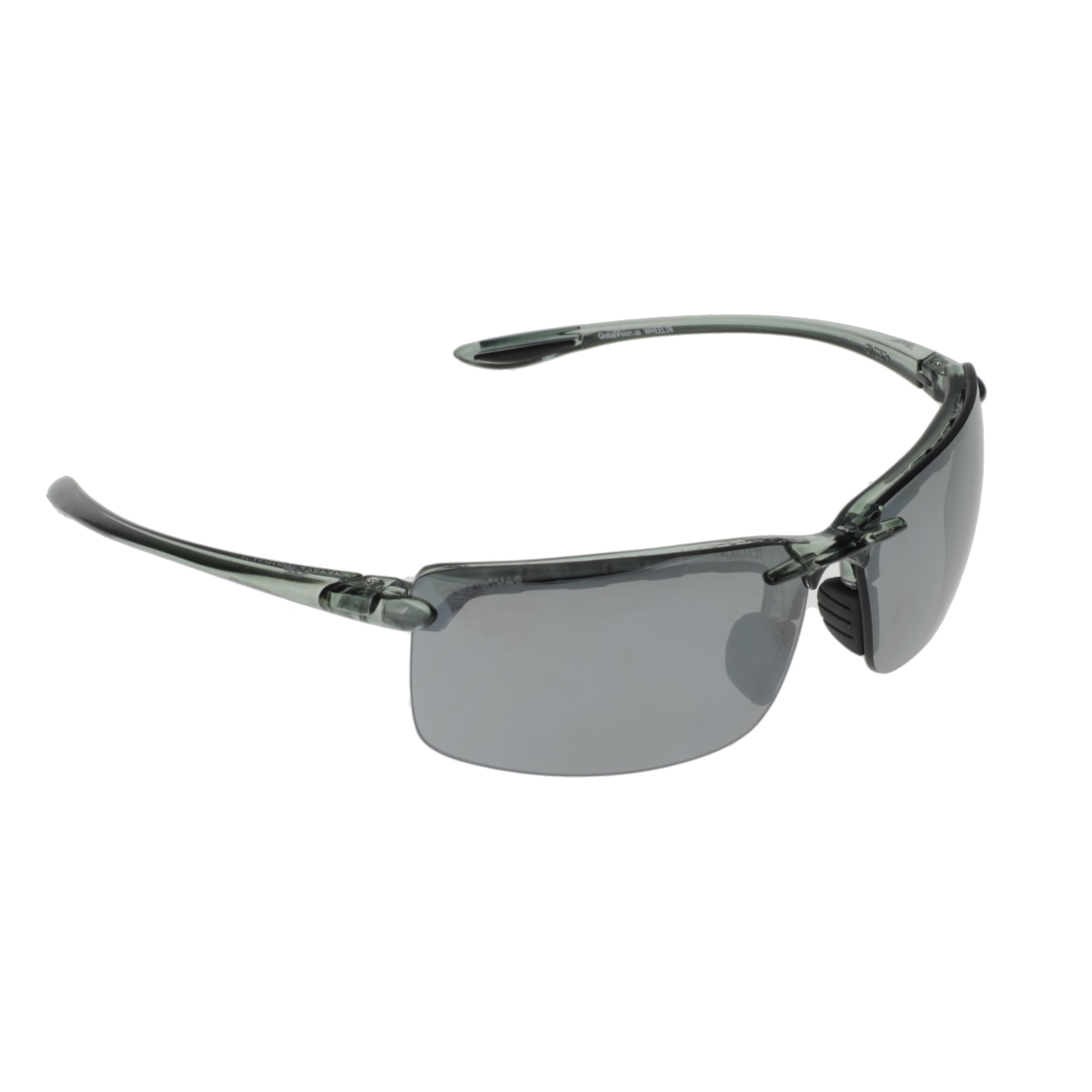 Global Vision Eyewear WHEELINGRAYFM Gray Frame Mirror Lens Safety Rated Sunglasses for Work or Play