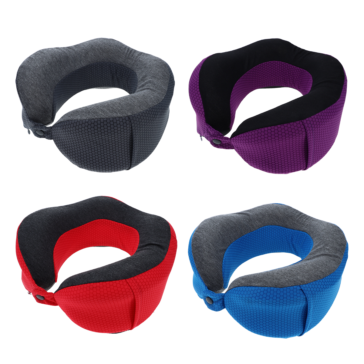 BlackCanyon Gear YX006 Contoured Memory Foam Cooling Airplane Travel Support Neck Pillow - Assorted Color