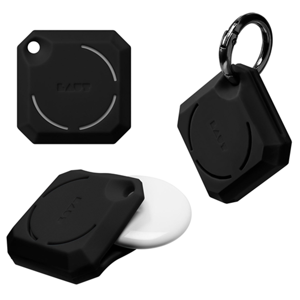 LATHGBK Huex Gems Air Tag Case - Black