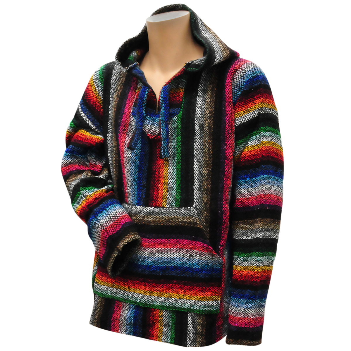 IPN404XL Kids Stripe & Design Baja Hoodie