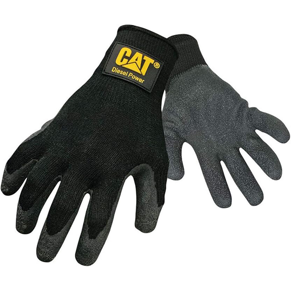 CAT017403L Latex Palm Gloves - Black - Large