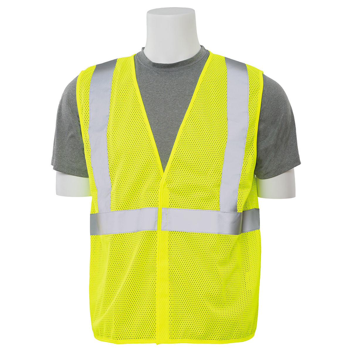61429 ANSI Type R Class 2 Mesh Safety Vest for Mens & Womens with AwareLite Reflective Trim - Lime - 3X