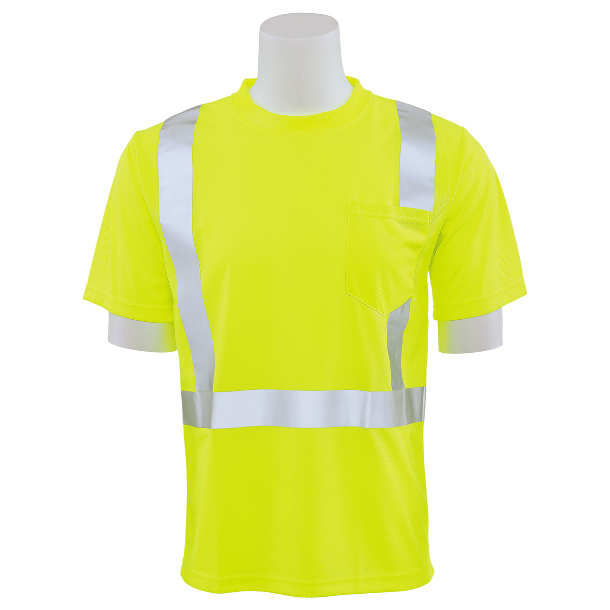 61672 Hi-Vis Short Sleeve T-Shirt for Men ANSI Type R Class 2 - Lime - Extra Large