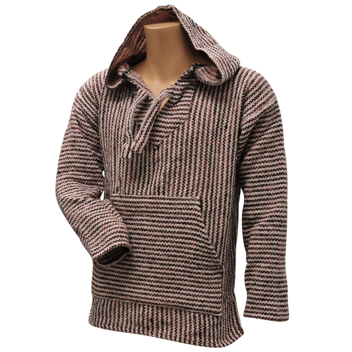 IPN433LG Texture Kids Zig Zag Baja Hoodie - Large