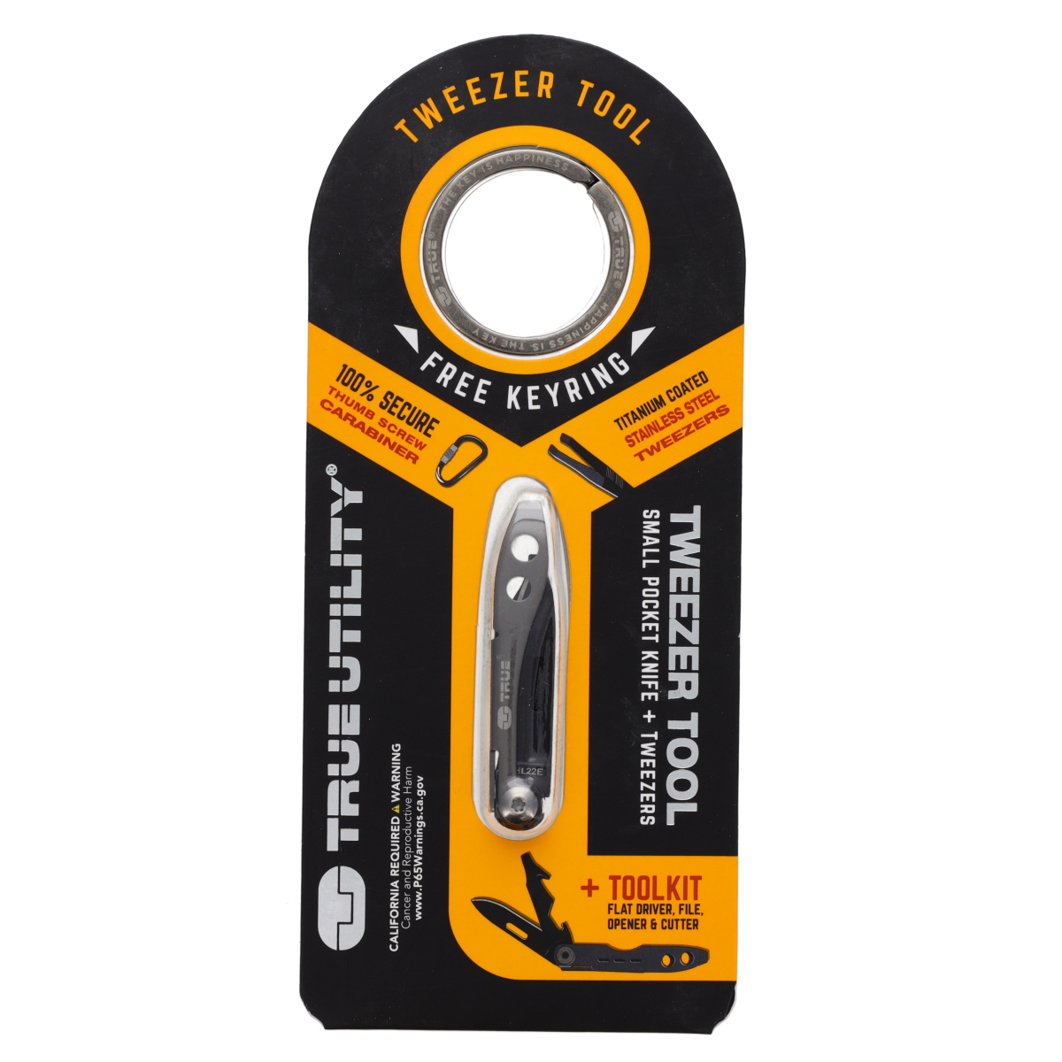TRUTOL0035 6-in-1 Tweezer Set Keychain