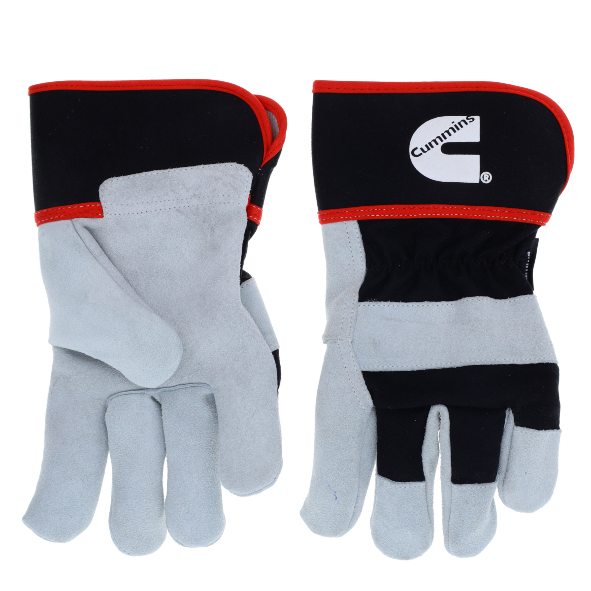 CMN35150 Split Palm Mens Leather Heavy Duty Warehouse Work Gloves for Men with Safety Cuff & Leather Palm - Large