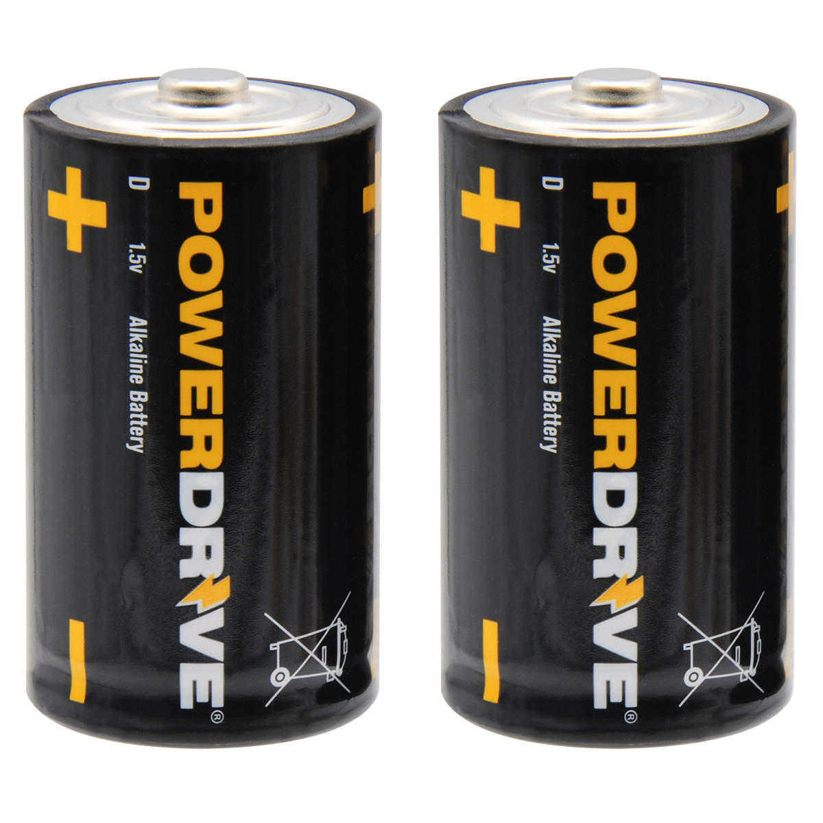 PD2D Size D 1.5V Batteries Extended Shelf Life - Pack of 2