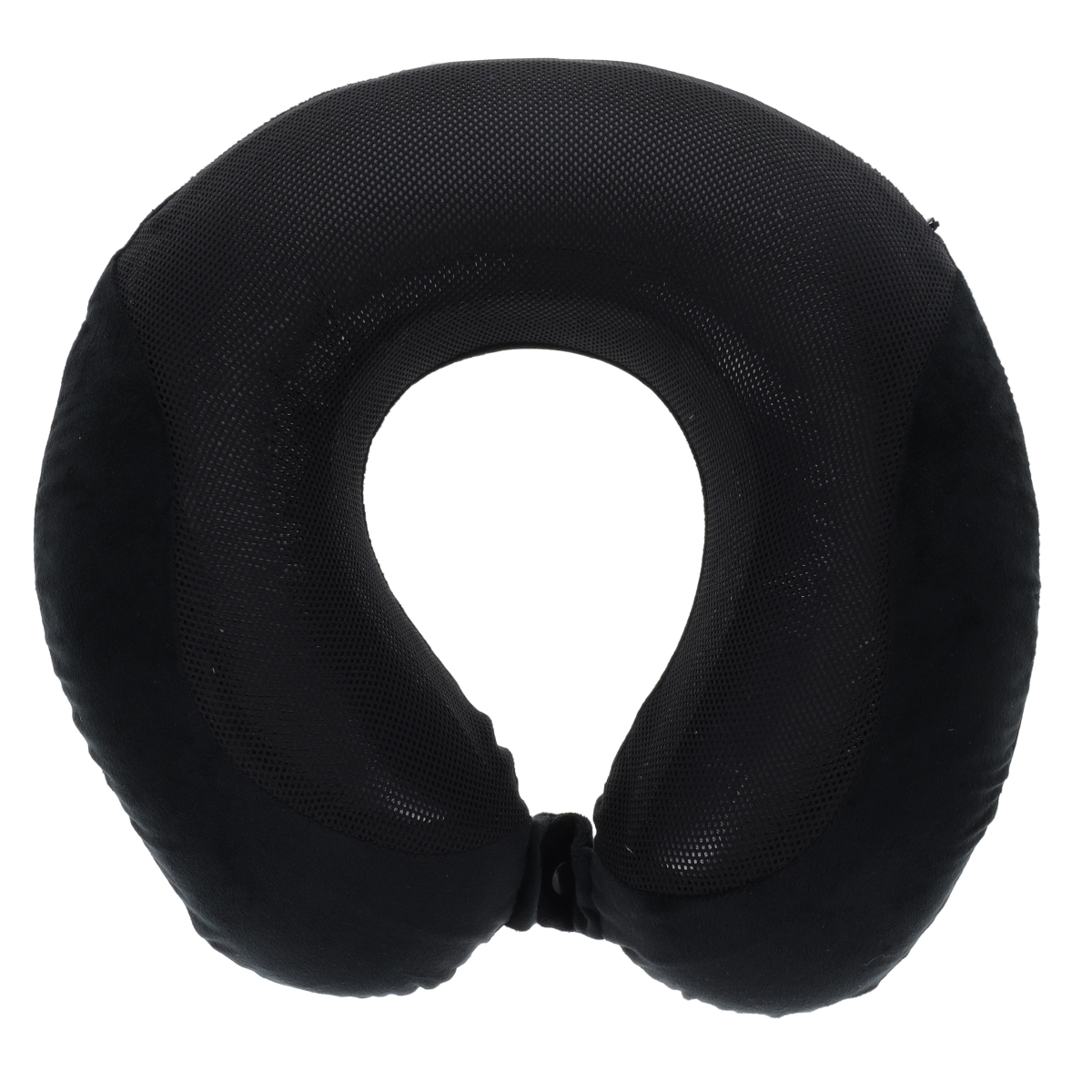 BCO3565GELBLK Gel Neck Pillow with Memory Foam & Cooling Gel-Removable Washable Cover Front Snap for Travel Comfort - Black