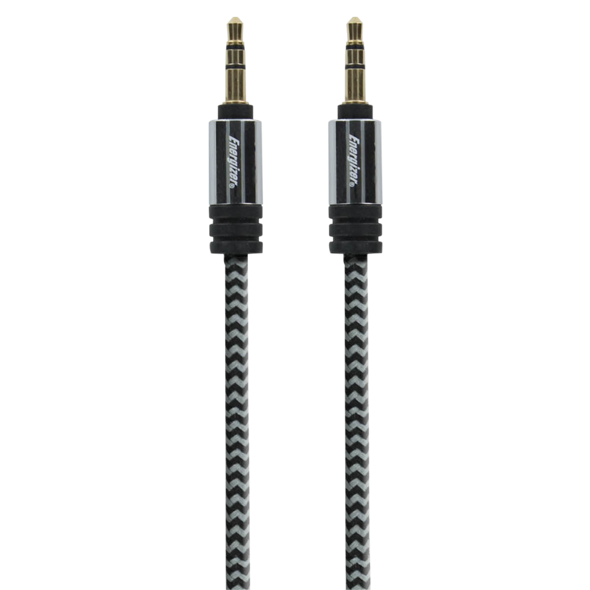 ENGAUX12 8 ft. Nylon Braided Aux Audio Cable with Gold-Plated Plugs for Stereo Speaker or Subwoofer