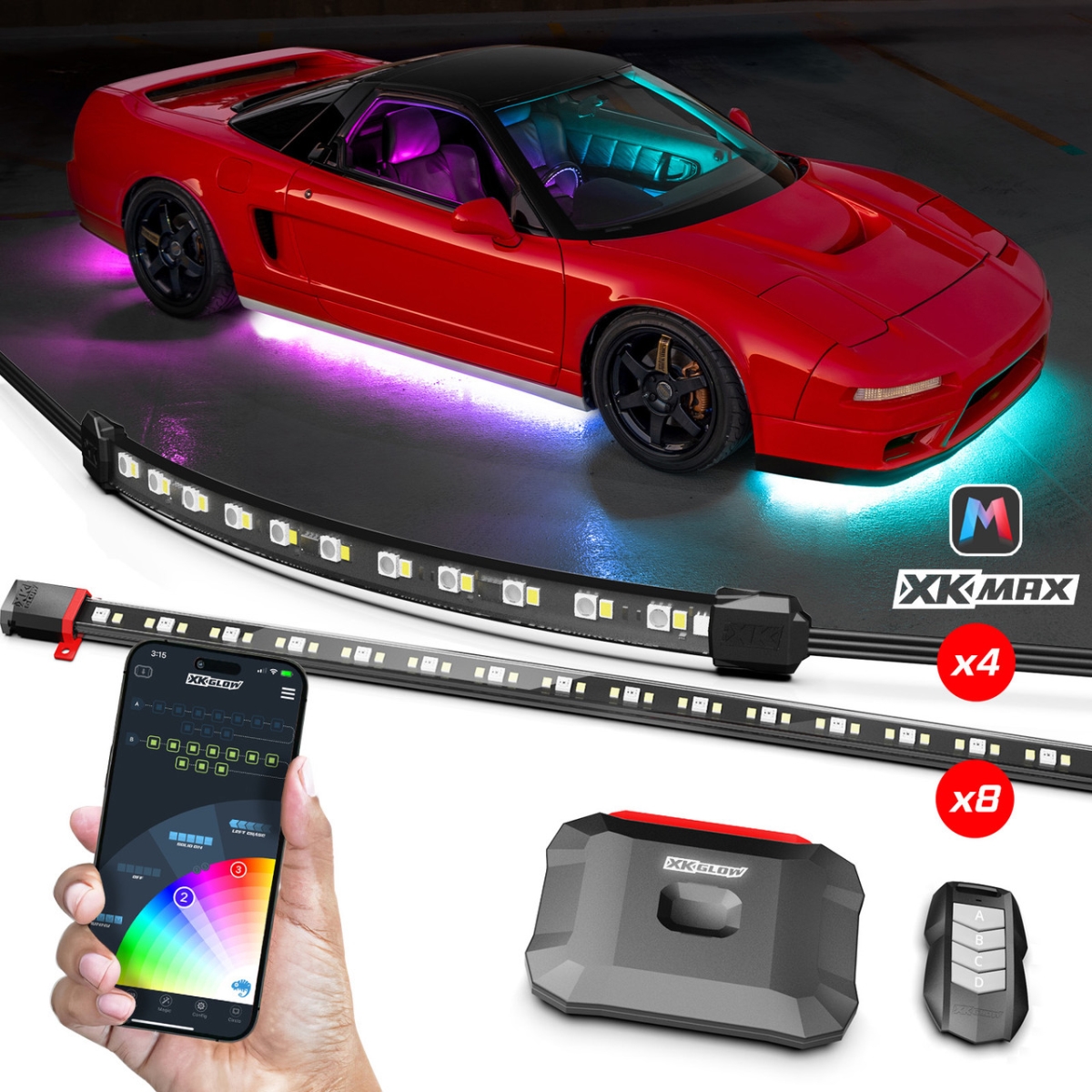 XKGLOW RGBW LED Underglow Light Kit with App-controlled (248988)