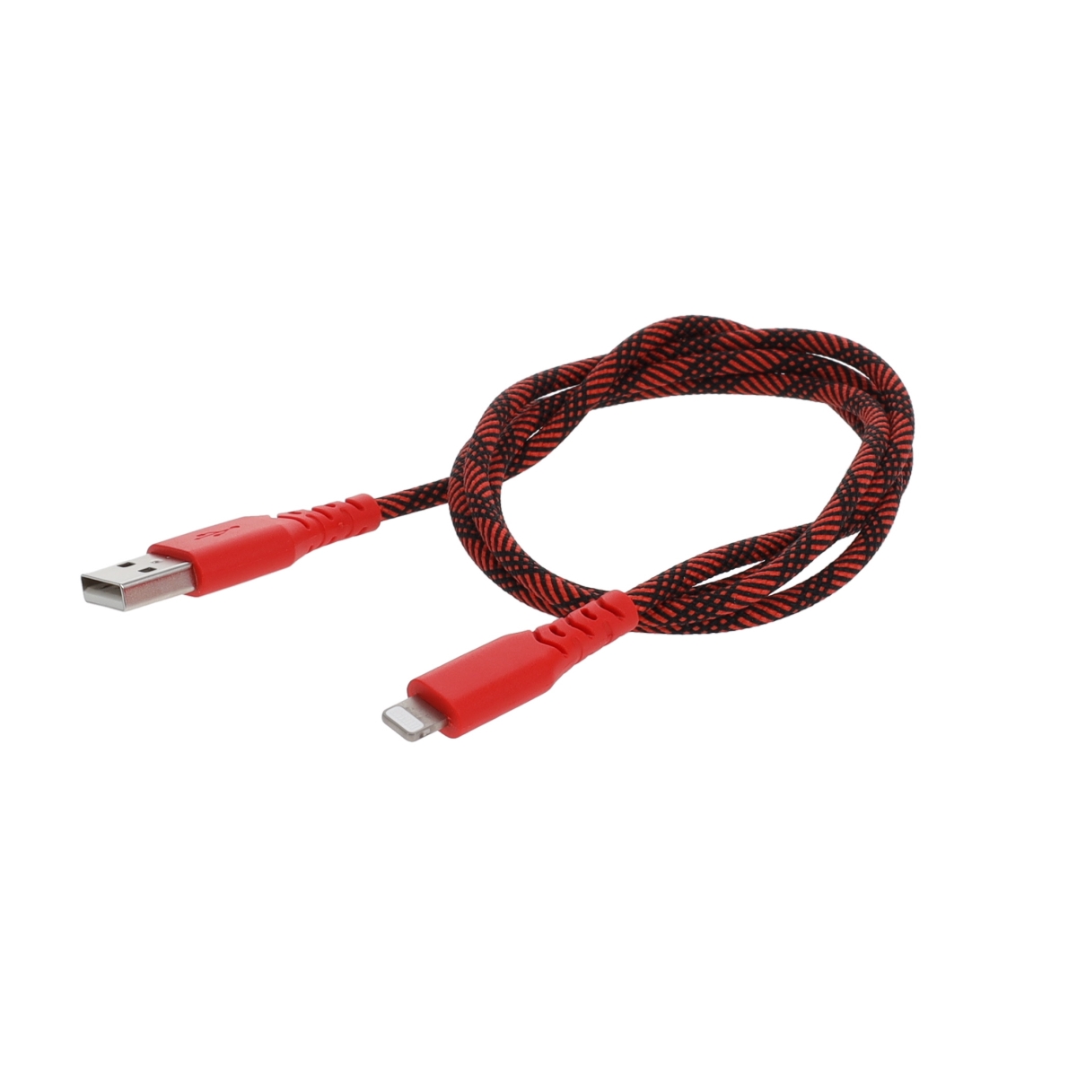 Rove RV3FTLUSB 3 ft. Lightning to USB Braided Cable iPhone iPad Charging Power Cord - Assorted Color