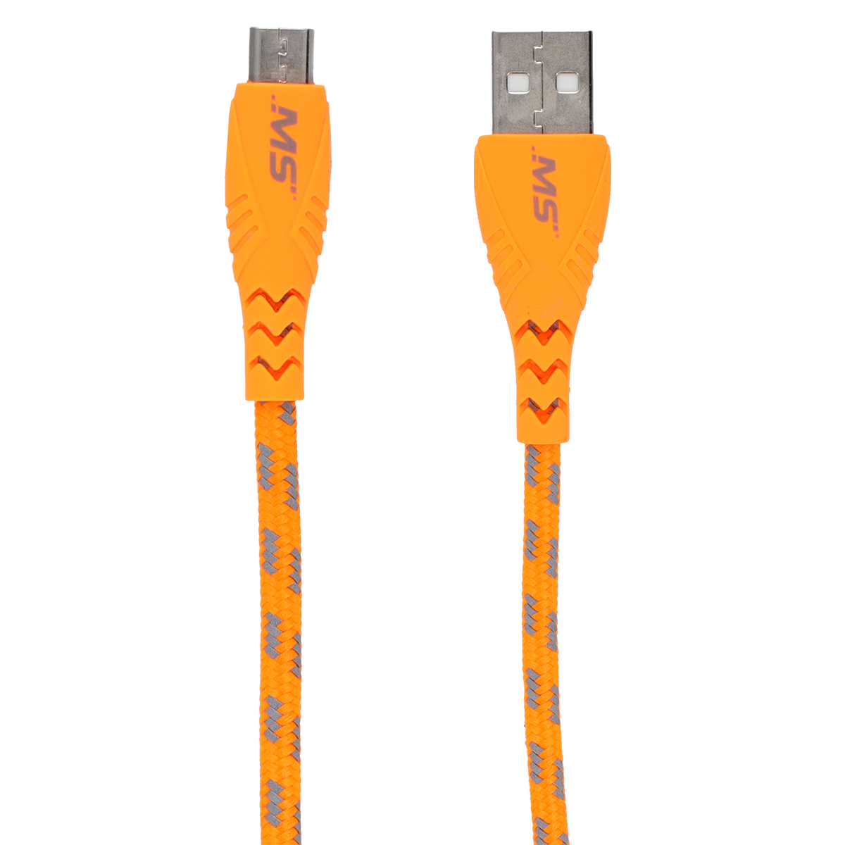 MB06714 10 ft. Micro to USB Hi-Vis Braided Cable