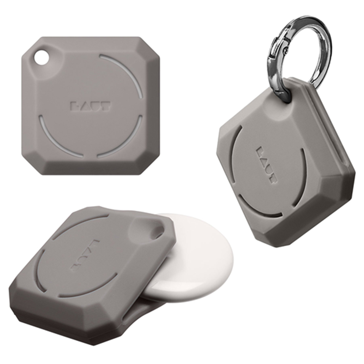 LATHGGY Huex Gems Air Tag Case - Gray