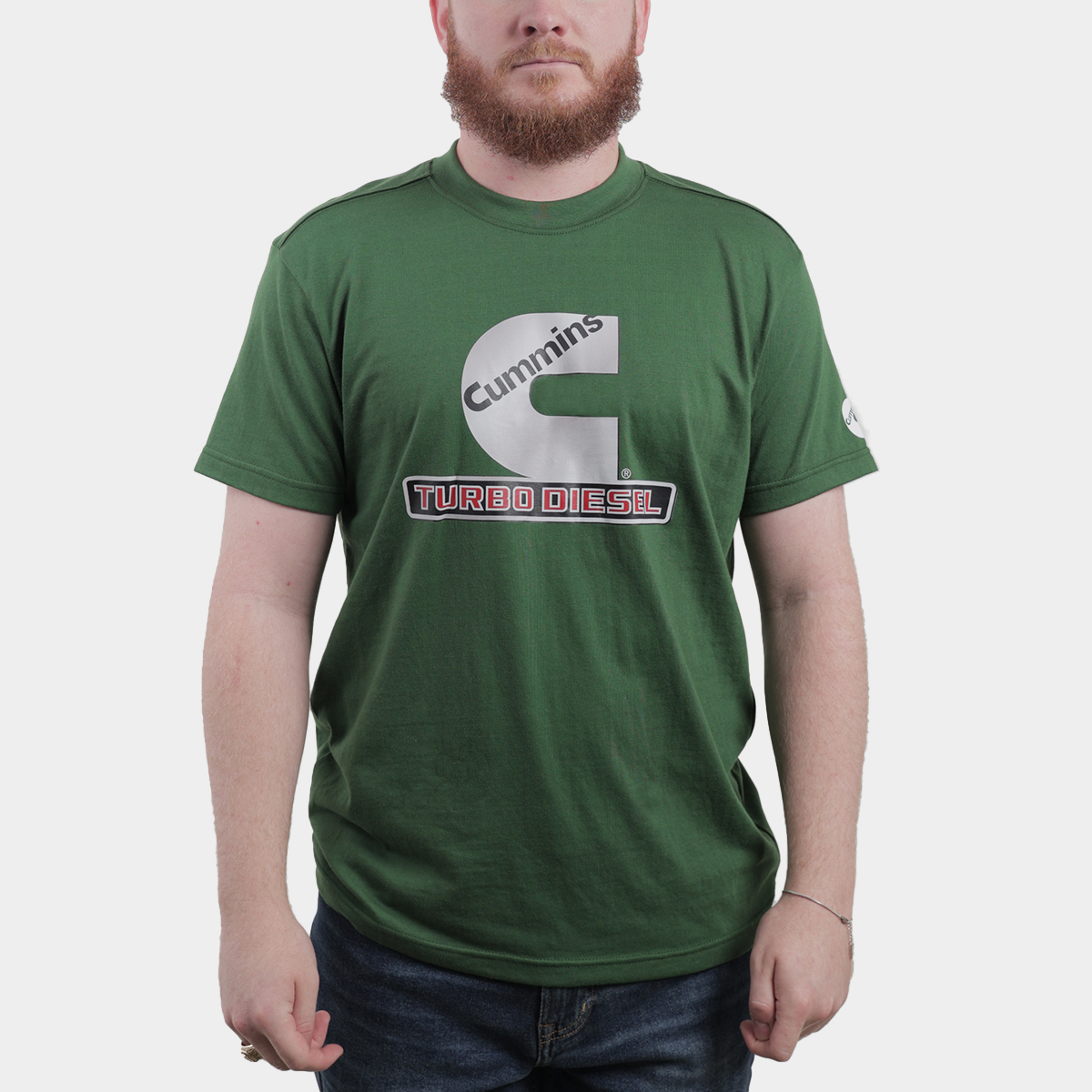 CMN35177 Turbo Diesel Emblem Mens & Womens Crew Neck Trucker Apparel Dodge Ram T-Shirt - Green - 3X