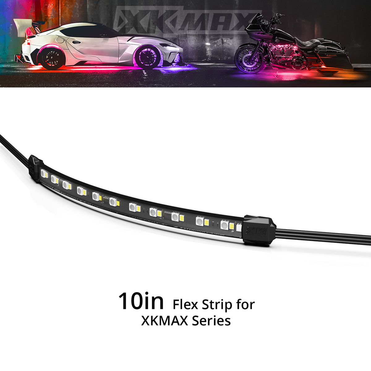 MXS10 9 in. RGBW Flex Cycle Strip Lights