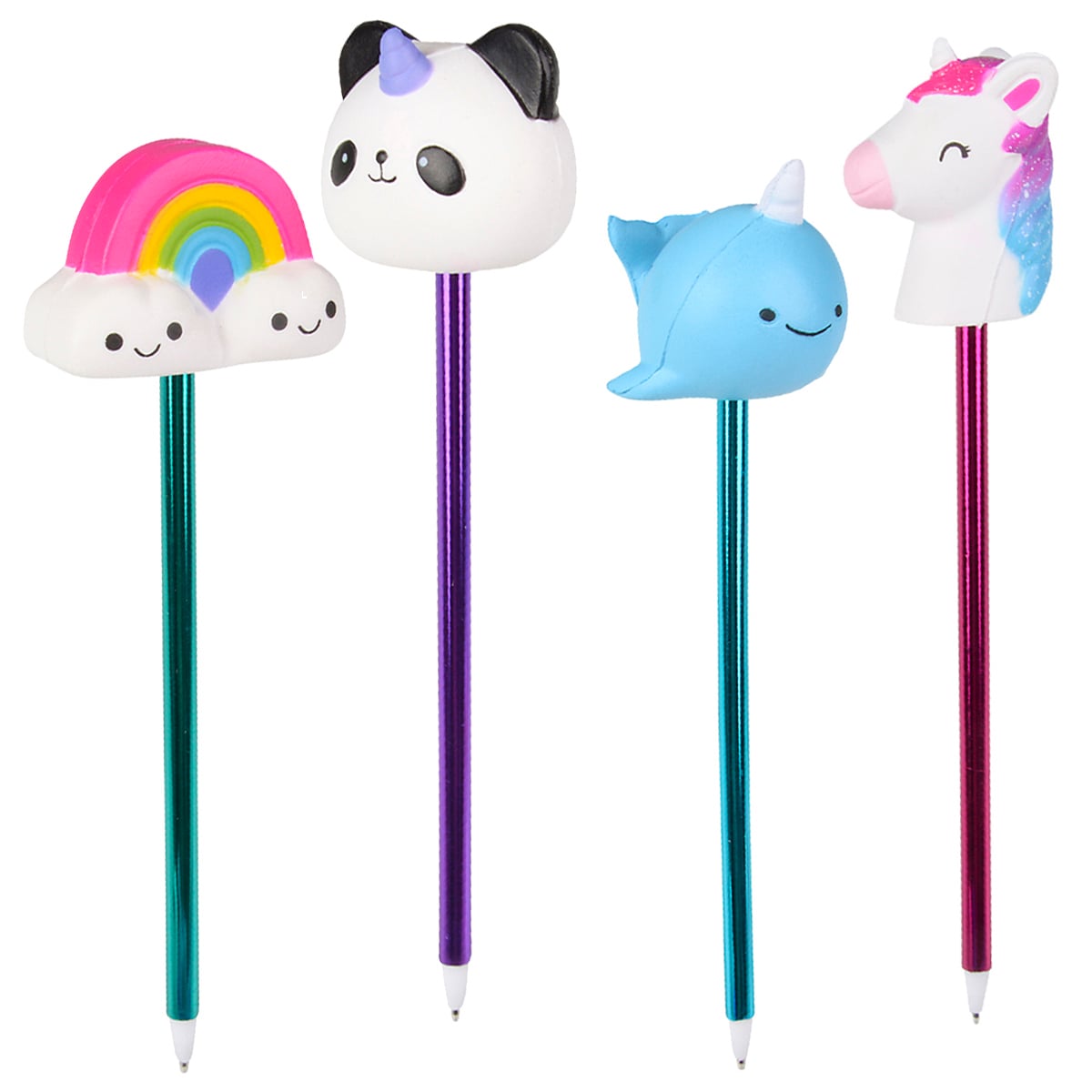 Squish Magical Pens - Assorted Colors - 8.25 in. - Set of 6 - Durable Design