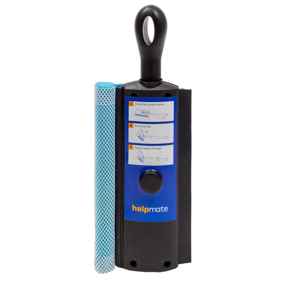 HM9038 8 in. Squeegee with 15 in. Extension Handle - Folding Compact Glass Cleaner for Windows Windshields Mirrors