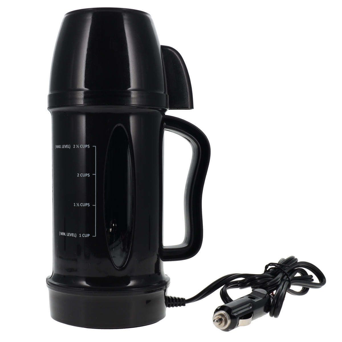Picture of RoadPro RP5021 20 oz Hot Pot II Coffee Mug Travel Electric Kettle - Hot Tea Maker Portable Water Boiler DC 12 Volt - Black