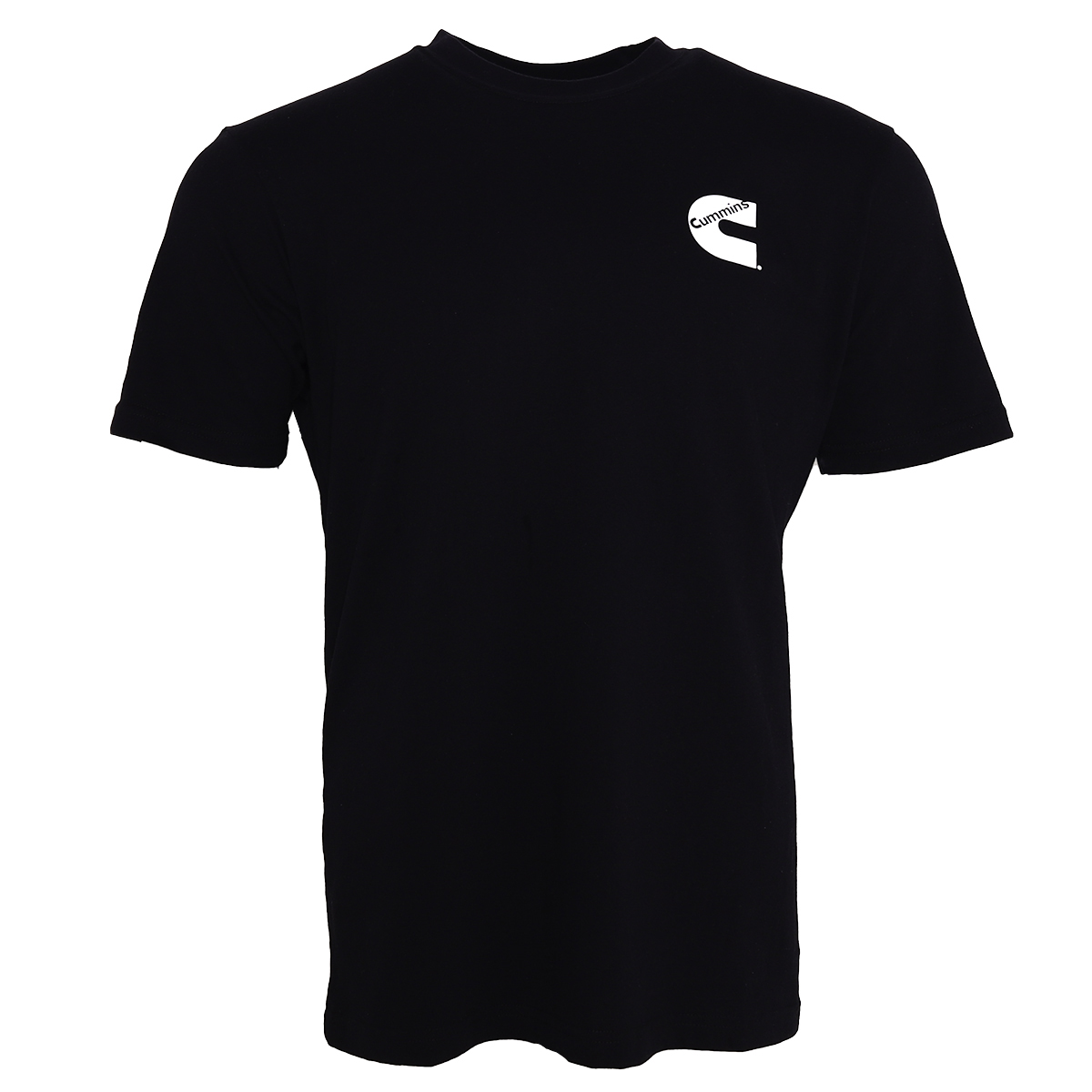 CMN4760 Unisex Short Sleeve Black Cotton Tagless T-Shirt - Medium