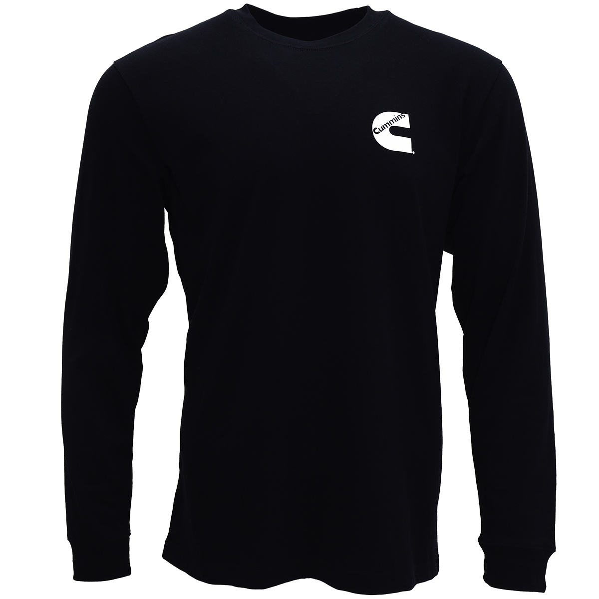 CMN4776 Unisex Long Sleeve Black All Cotton T-Shirt - Medium