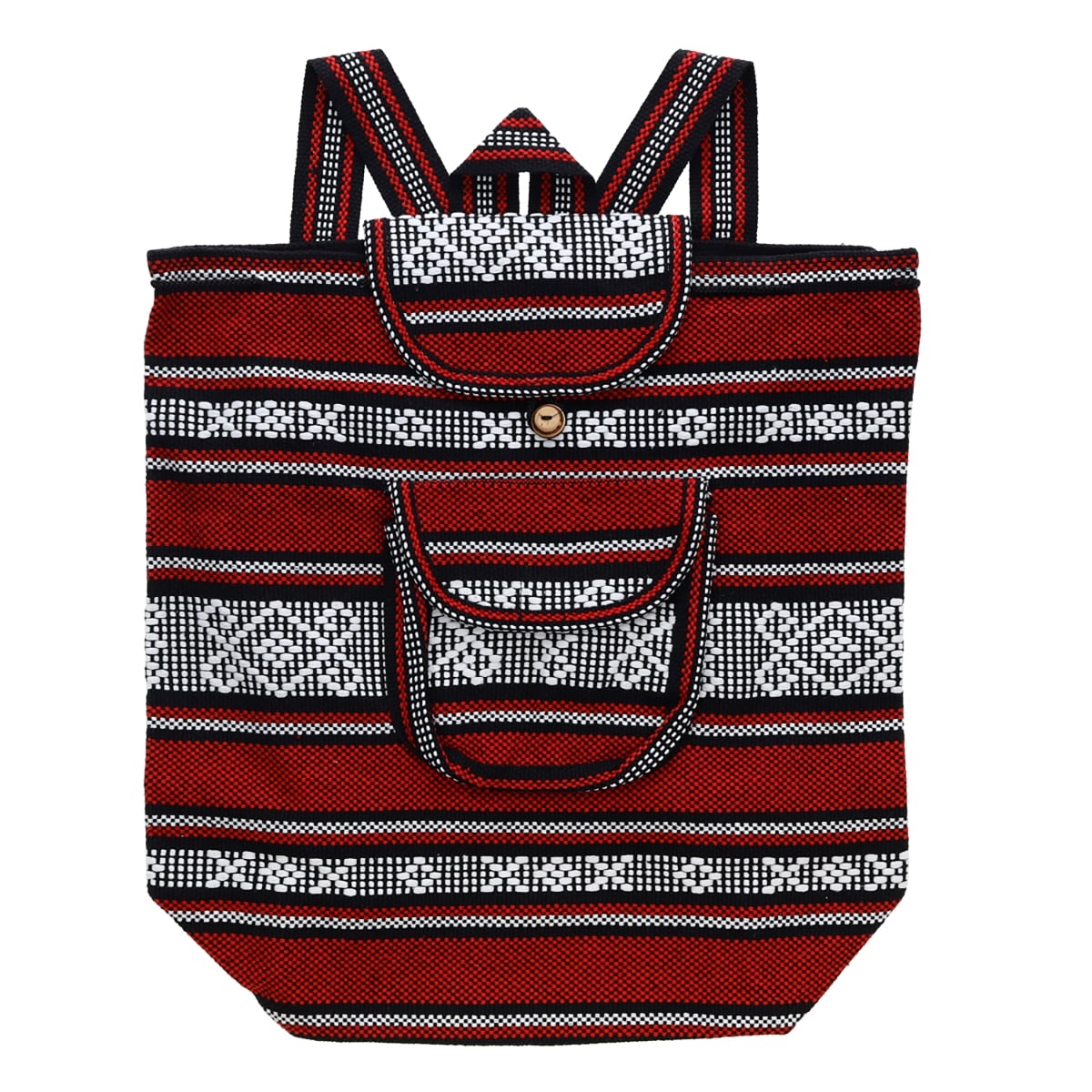OL1352RED Aztec Large Falsa Knapsack Backpack - Red