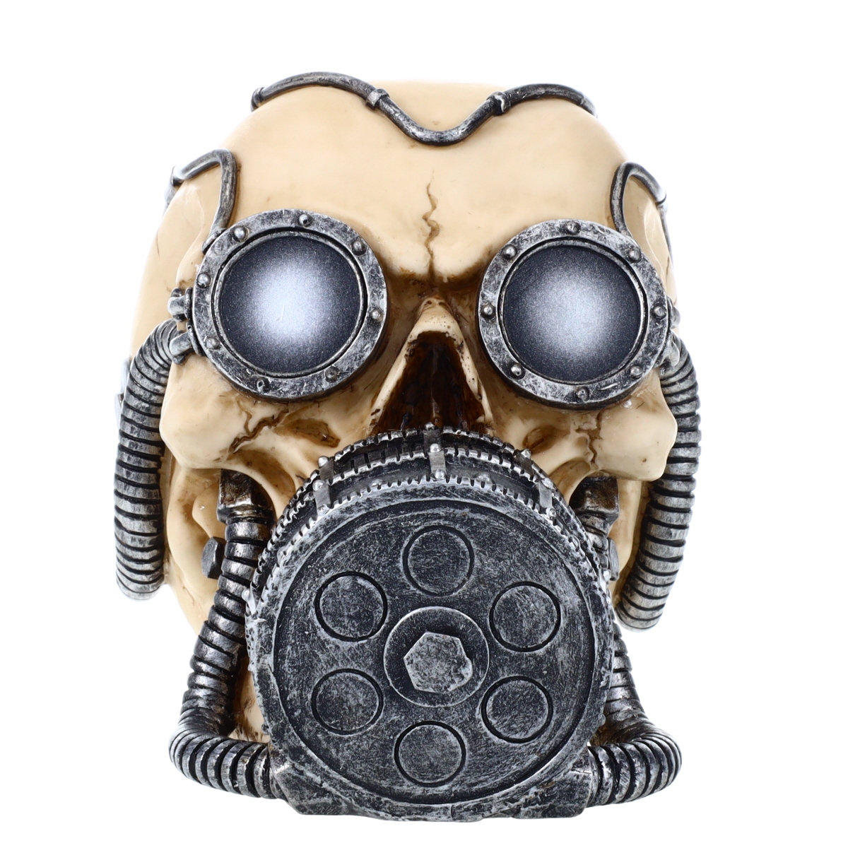 P754584  Resin Steam Punk Collectible Caracas Mouth Mask P75484 Halloween Decoration Gothic Skeleton Head Dia de los Muertos