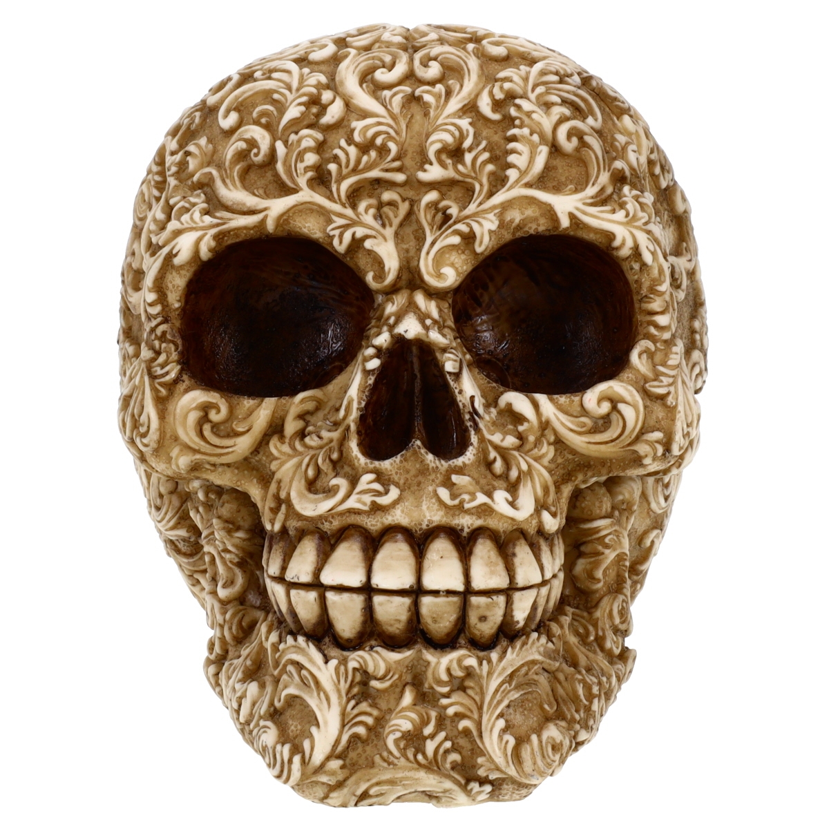 P784120  Skull with Ornate Engravings P784120 Calaveras Halloween Decoration Gothic Skeleton Head Skeleton