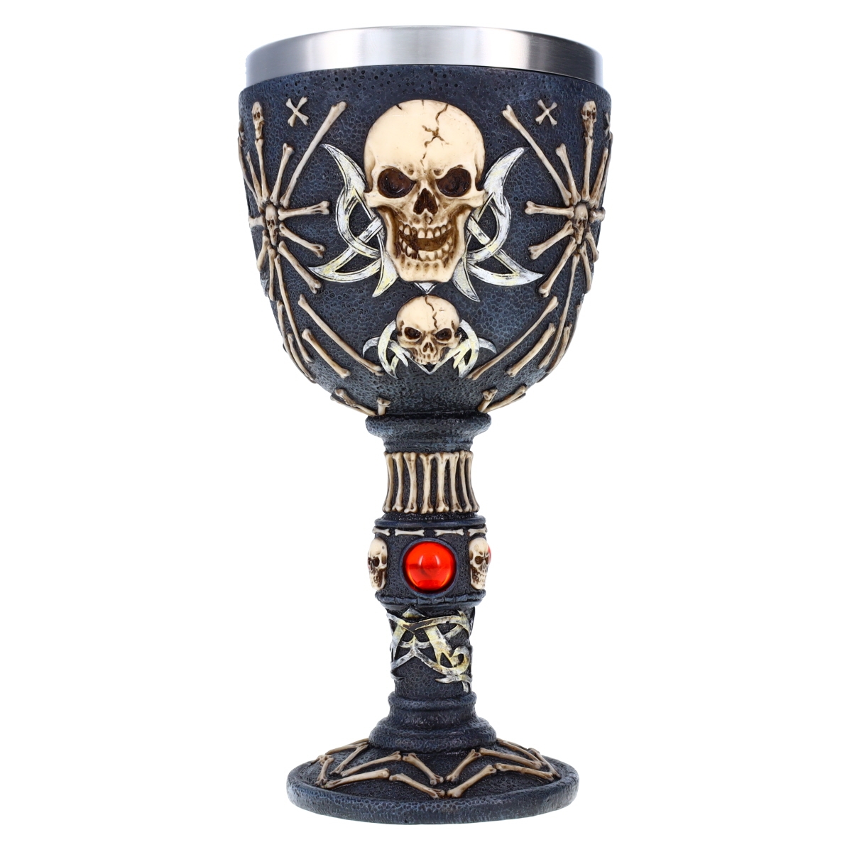 P754301  Large Skull and Bones Goblet P754301 Coffin Bar Goblet Gothic Decor Halloween Decorations for Indoors