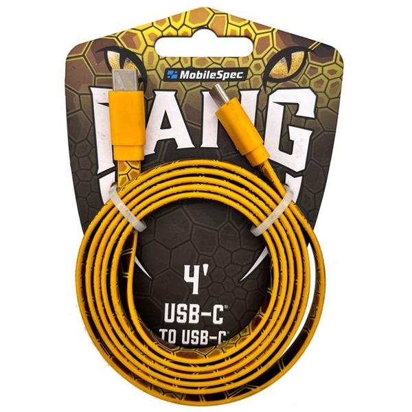 MBSSP21CC 4 ft. USB C to C Charger Cable USB with Animal Reptile Print Charging Cord & Smartphone Digital Camera Laptop for iPhone 15 - Yellow