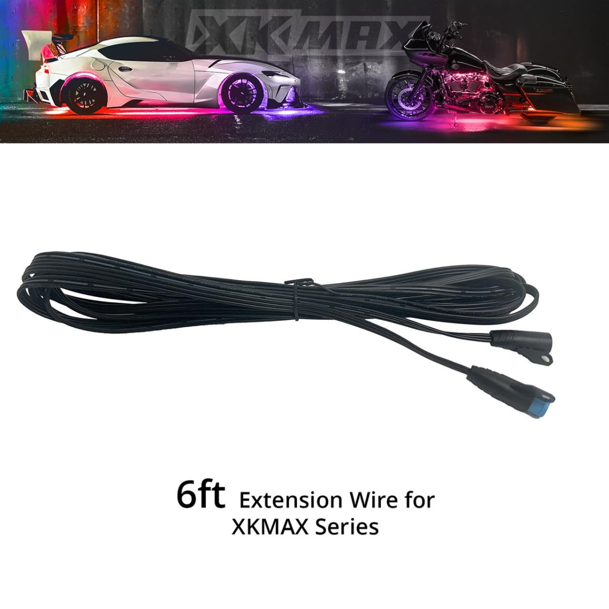 XKGLOW XKmax 3pin Extension Wire (MX-WIRE-6, MX-WIRE-12, MX-WIRE-18, MX-WIRE-3FT, MX-WIRE-6FT, MX-WIRE-13FT) (248695)