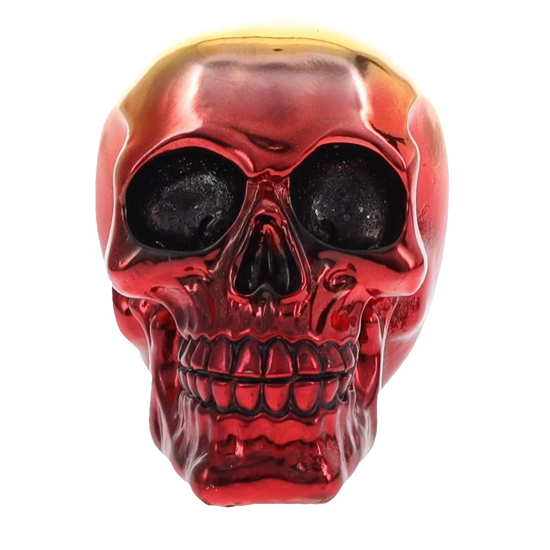 P78412QB Yellow & Red Metallic Like Skull