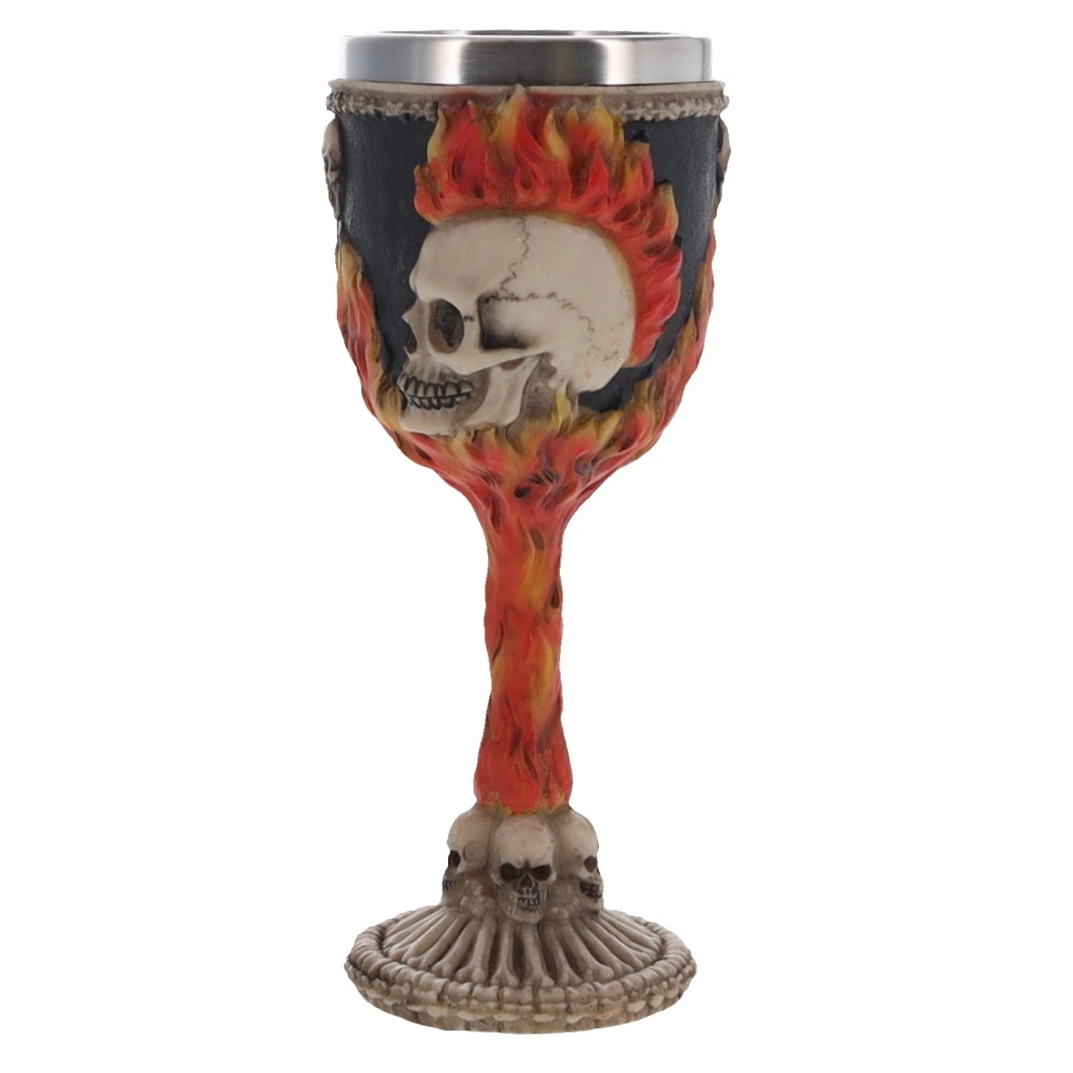 P784248 Skull with Flaming Mohawk Goblet