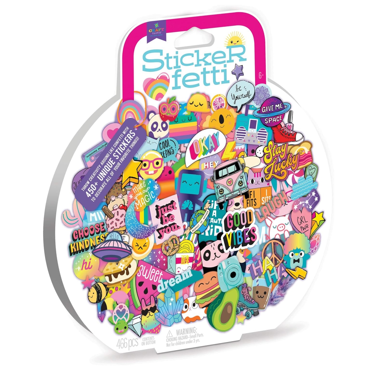 Play Monster CT2050T Craft Tastic Stickerfetti Cute & Trendy VSCO Stickers for Kids & Teens