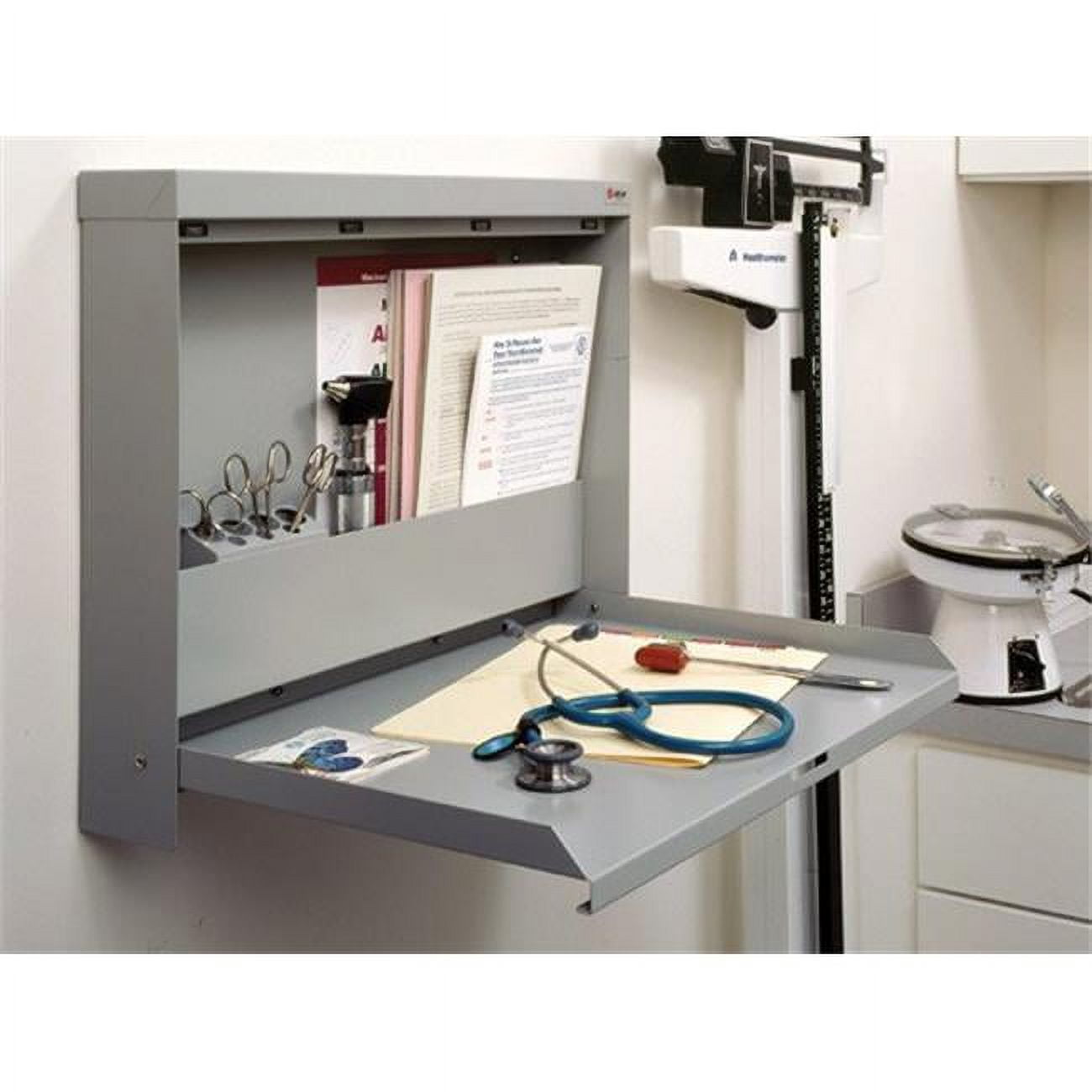 Picture of Datum Storage WW-101LPSC Non-Locking Wall Write Mounted Desk with Laminate Panel & Self Closing Door