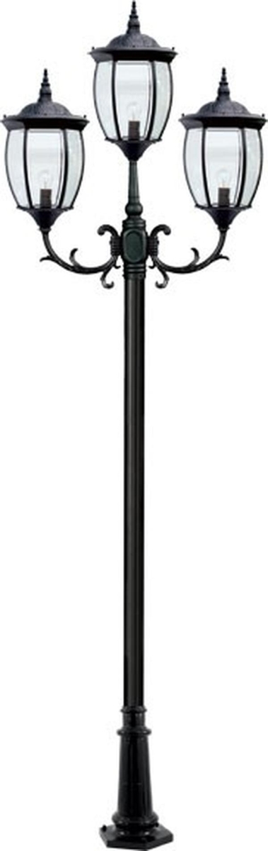Picture of Dabmar Lighting GM1023-L27-40K-B 120V GU24 3X LED 9W 40K Cast Aluminium 3 Post Top Light Fixture Pole Plus Base&#44; Black
